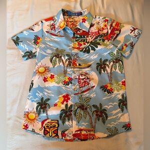 SSLR boys Santa Hawaiian shirt, XS